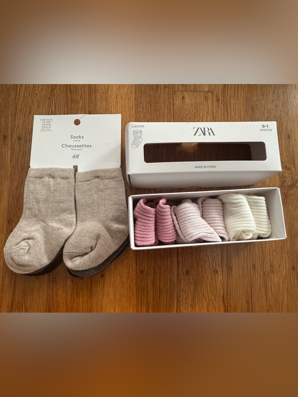 Zara H&M Newborn New Baby Girl Socks 8 Pairs